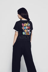 24FW ベリーコラージュロゴパンツ ブラック