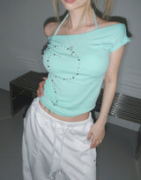 hazel knit crop  bratop(3 color) 