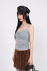 GATHERED KNOT STRAP TANK (MINT)