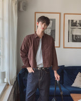 Roozen Check Pocket Long Sleeve Shirt