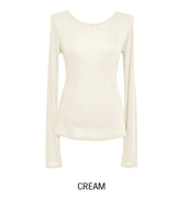 [U-BASIC] Deer see-through layered tencel long sleeves
