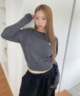ステッチロゴベーシックニット