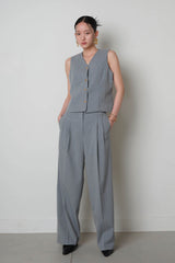 Slim Line Vest__Gray Stripe