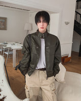 BOD High-neck Leather Jacket