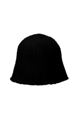 Black Puffy bucket hat (블랙 뽀글이 버킷햇)