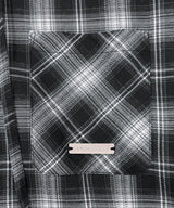 UNISEX チェックフーディシャツ