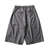 Stripe Bermuda Pants (Dark Grey)