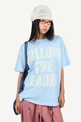 リーダー プリンテッド スラブ Tシャツ