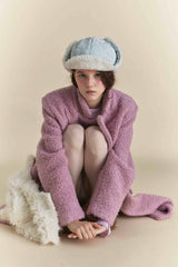 PADDING EARFLAP HAT IN CLOVER ICEBERG