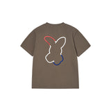 25SS フレンチラビットシルエットウーマンショートスリーブTシャツ ココア
