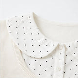 Clara Dot Collar Layered Knit Top