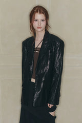 MIDNIGHT BLAZER black