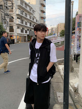 アリスフーデッドジップアップベスト