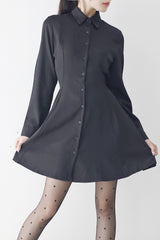 Mien Shirt Collar One Piece