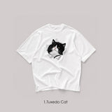 [A-T0302] アンニョンキャット半袖Tシャツ (6タイプ)