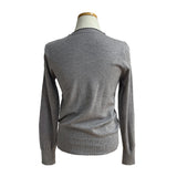 Pastel Single Basic V-neck Long Sleeve Knit Cardigan