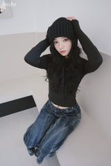 バックシースルーエンジェルロングスリーブTシャツ