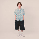 smoke paisley open collar shirt_blue