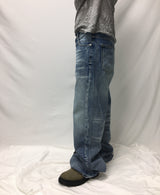 5-Button Fly Flared Denim Pants
