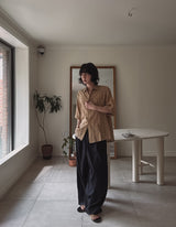 Chid pin tuck wide slacks