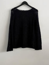PongPong Boat Neck Slim Fit See-Through Mesh Lightweight Knit 4 Colors