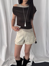 Ser Buckle-detail roll-up shorts