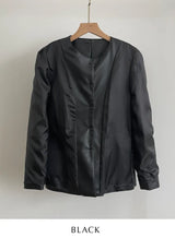 Arc Round Leather Jacket