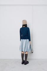 Check Twister Star Skirt - Stripe Light Blue
