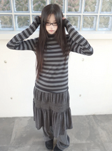 bold shirring skirt