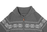 Pico Snow Nordic Collar Two-Way Knit Zip-Up