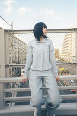 Skirt layered pants (Gray)