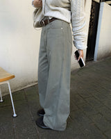 [ORIGINAL] Cran Straight Cotton Washed Pants