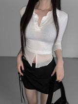 three-quarter mesh shirts (2 color)