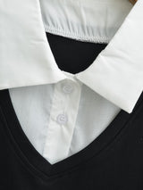 Alessa Layered Collar Slim Top
