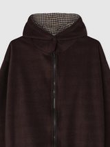 Betty Check Point Fleece Hoodie Zip-Up