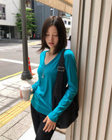 [ORIGINAL] ニモ Vネック ロングスリーブ Tシャツ