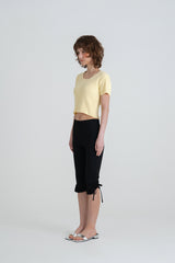 Ribbed half knit_yellow