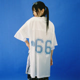 サッドエンジェルサテントップ - BLUE