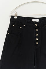 Button-fly Curved Pants