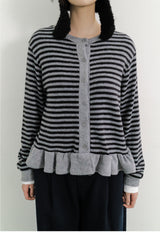 Demme Mohair Frill Cardigan (2color)