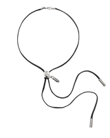 ZIPPER TIE NECKLACE BLACK