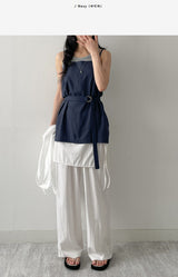 Linen Henkel Belted Bustier