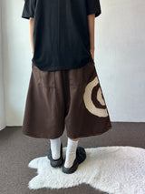 Hip Tone Side Big Snail Balloon Bermuda Shorts 4color