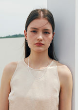 [925 silver] Un.silver.161 / flat soir necklace (long ver.)