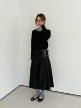 fancy buckle wrap skirt 
