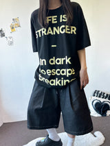 オディレターグラフィックオーバーサイズTシャツ 4カラー