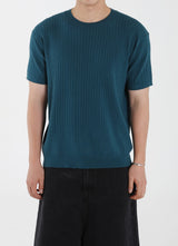 RIB ROUND MUSCLE FIT KNIT