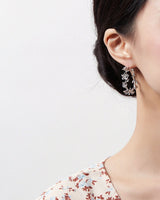 Garden Medium Hoop Earrings Silver
