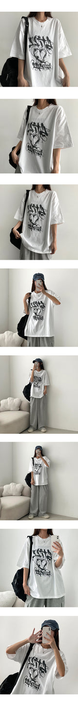 T.Will ハート半袖Tシャツ