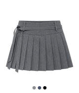 エルヴァ ピンストライプ プリーツスカート